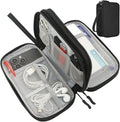 CAAORDKSO Electronics Organizer Travel Bag, Small Cable Organizer Case Waterproof Accessories Pouch, Travel Electronic Carrying Case for Cord, Charger, Phone, USB, Power Bank, Earphone (Black, Medium) by Unknown