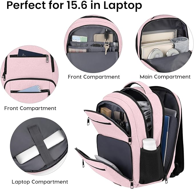 BIKROD Backpack for Girls Women, School Backpack for Teen Boys, Lightweight Casual High School Bookbag, Daily-use Travel Laptop Backpack Fits 15.6 Inch Notebook - Image 2