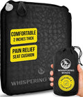 Whispering Winds Inflatable Seat Cushion | Comfortable & Packable Blow-up Foam Pad for Airplane Travel, Stadium Outdoors, Camping, Car & More by WhisperingWinds