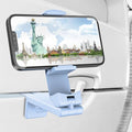 Perilogics Airplane Phone Holder Mount Universal in Flight Hands Free Viewing with Multi-Directional Dual 360 Degree Rotation (Blue) by Perilogics