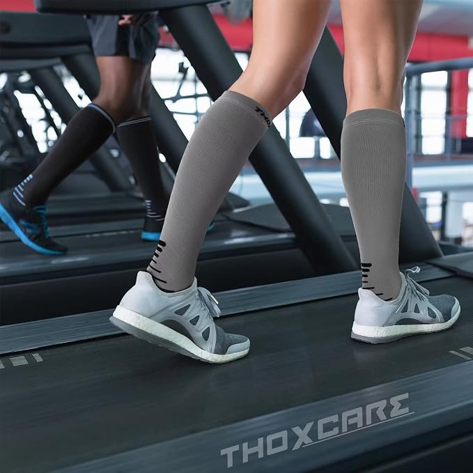 Compression Socks for Women Men 20-30 mmHg, Knee High Support Circulation Sock for Travel Sport Medical (1or 2Pair) - Image 3