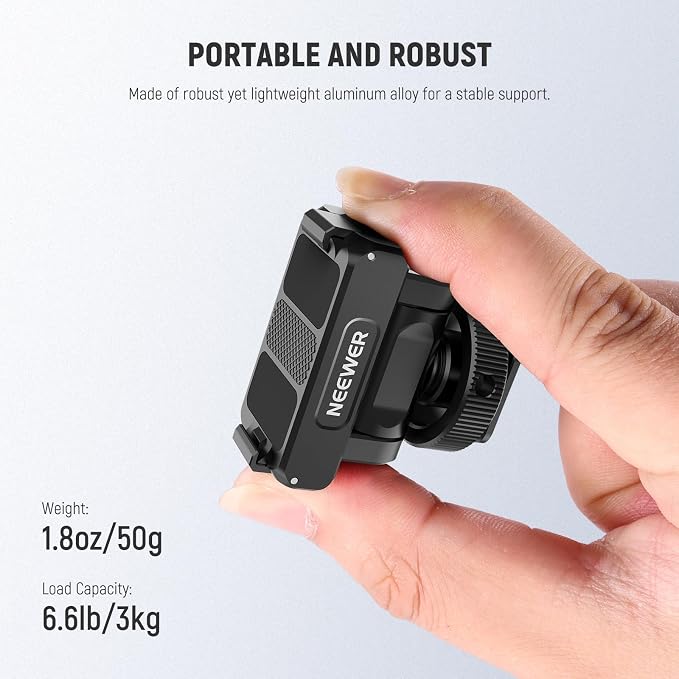 NEEWER Magnetic Mount Adapter Compatible with DJI Osmo Action 5 Pro/4/3, Upgraded Metal Quick Release Action Camera Mount Vlogging Accessories - Image 7
