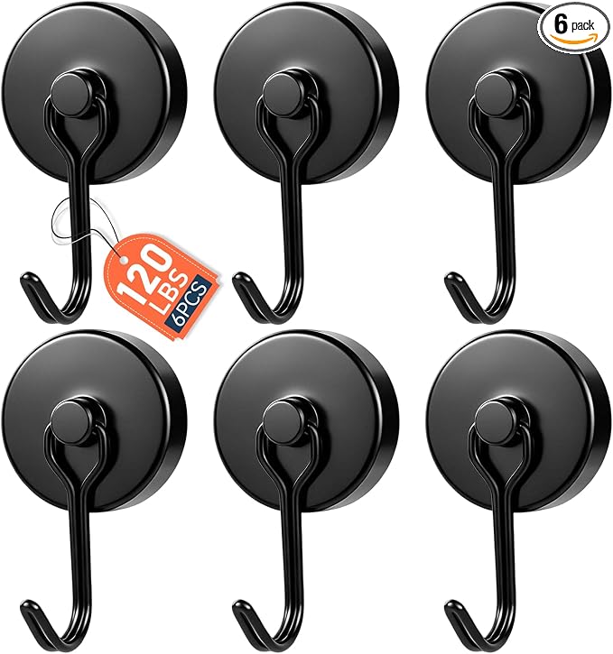 Magnetic Hooks, 120lbs Magnet Hook 2026 Cruise Essentials | Heavy Duty Strong Magnets Refrigerator Fridge Hanging for Classroom Beach Vacation Kitchen Grills Home by EBAVITE