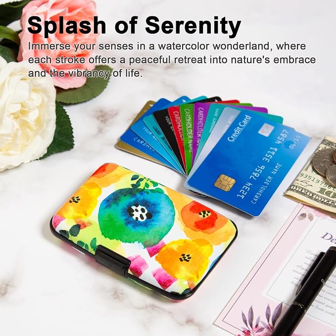 Credit Card Holder Small RFID Blocking Wallet Business Metal Slim Mini Aluminum Hard Case for Women Men - Image 7