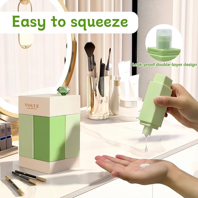 Obfuscate Travel Bottles,4 in 1 Travel Dispenser Bottle,4x30ml/1oz | A Cleaning Brush,refillable leak proof travel containers for Shampoo Conditioner,travel essentials for Vacation Camping & Gym - Image 2