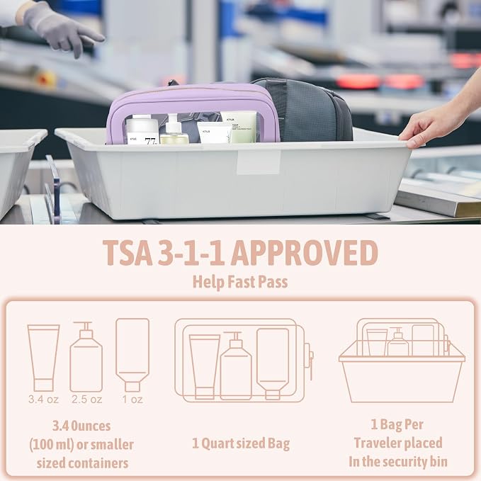 YOPCDJ 5PCS Diaper Bag Organizer Pouch Set, TSA Approved Toiletry Bag，Clear Waterproof TPU Makeup Bag Set Travel Organizer Bags for Women and Kids - Image 7