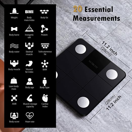 Smart Scale for Body Weight BMI Fat Muscle Bluetooth APP Sync | Scan Body Composition, Backlit LED Display, Max 400lb, 0.1lb Steps, Multi-User, Baby Mode, High Accuracy, Health Equipment - Image 2