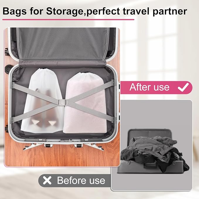 18 Pack Shoe Bags - 11.8in x 15.7in, Storage Bags for Packing, Travel Essentials for Men and Women - Image 5