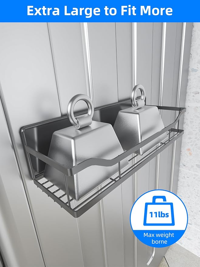 Multifunctional Magnetic Shelf for Washing Machine, Refrigerator, Microwave, and Any Metal Surface, Powerful Magnetic Shelves Include Magnetic Paper Towel Holder, Unique Hollow Design (5 pcs - Grey) - Image 6