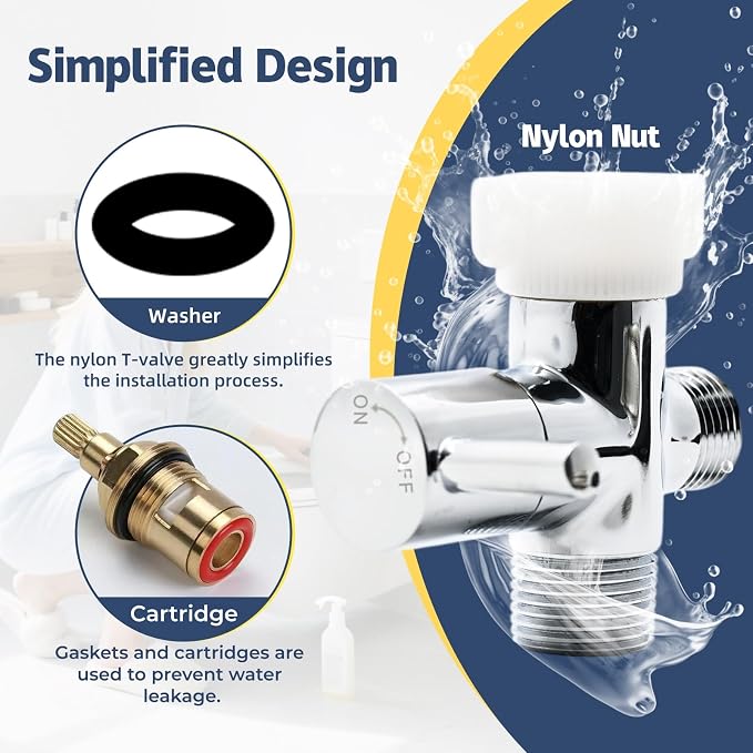 Vayzluiy Handheld Toilet Bidet Sprayer for Toilet-Adjustable Water Pressure Control with Bidet Hose for Feminine Wash, Stainless Steel Brushed Nickel Cloth Diaper for Baby Wash (Stainless Steel, 1) - Image 8