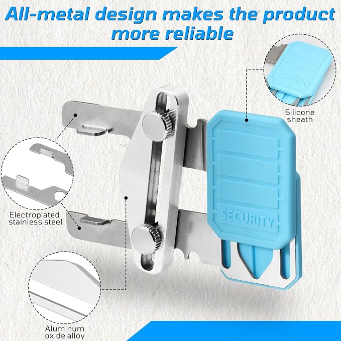 Retractable Portable Door Lock，Automatically adapts to Doors of Different Sizes，Suitable for Travel Hotels Apartments Universities，1 Pack - Image 4