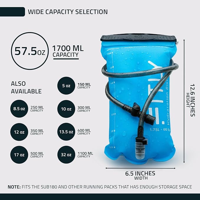 FITLY Soft Flask - Shrink As You Drink Soft Water Bottle for Hydration Pack - Folding Water Bottle Ideal for Running, Hiking, Cycling, Climbing & Rigorous Activity - Image 2