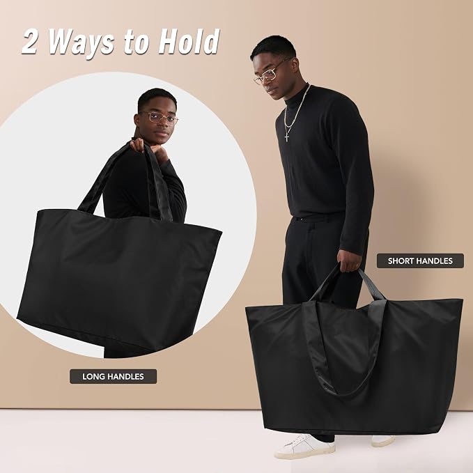 KALIDI 60L Extra Large Beach Tote Oversized Bag Zipper Utility Weekender | Anti Splash Huge Foldable Lightweight Duffle Carrier for Vacation Travel Shopping Reusable Grocery Organize - Image 7
