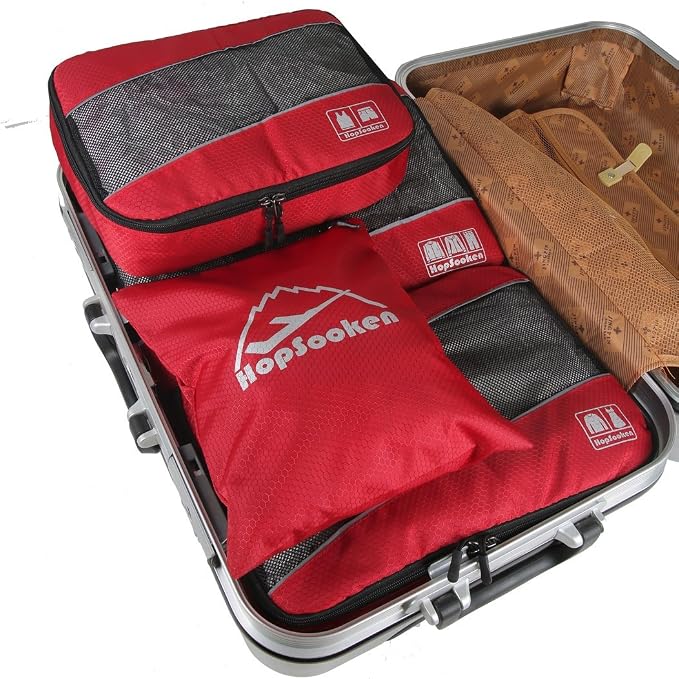 5 Set Packing Cubes for Travel Large Suitcase Luggage Organizer Bags Travel Accessories Vacation 4 Cubes 1 Laundry Pouch Bag - Image 4