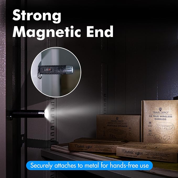 Find My Keychain Flashlight Rechargeable | Compatible with Apple Find My, Magnetic Mini Flashlight Keychain with Loud Sound, USB-C Rechargeable, Front Bike Light, LED - Image 5