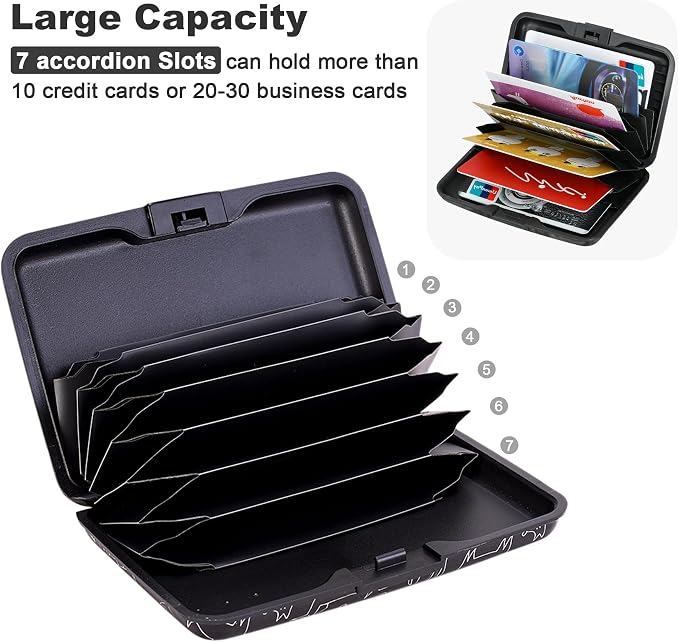 Mini RFID Aluminum Wallet Credit Cards Holder Business Card Case Metal ID Case for Men Women (Animal) - Image 5