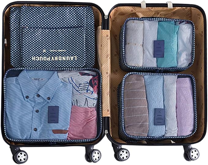 Mossio 7 Set Packing Cubes with Shoe Bag - Travel Carry On Luggage Organizer - Image 3