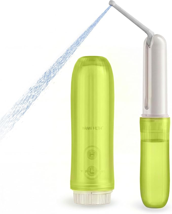 Portable Electric Bidet, Handheld Battery Powered Travel Bidet, Green | 2 Pressure Modes, Waterproof, Foldable, Pocket-Sized, Cordless, Daily Hygiene Cleaning at Home, Camping and Travel by Artist+Unknown