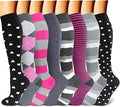CHARMKING Compression Socks for Women & Men Circulation (8 Pairs) 15-20 mmHg Best Calf Socks Support for Athletic Cycling by CHARMKING