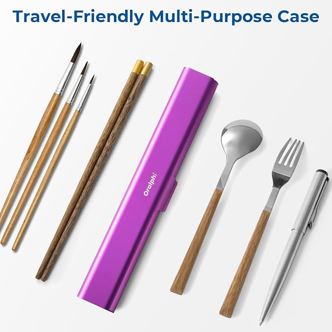 Aluminum Toothbrush Travel Case, Portable Travel Toothbrush Holder, Durable Manual Toothbrush Box Container for Traveling, Bathroom, Camping, Business Trip-Purple - Image 6