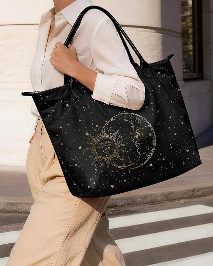 Miss Adola Aesthetic Nylon Tote Bag for Women | Lightweight, Foldable, Waterproof, Large Capacity for Travel, Work, Teacher - Image 2