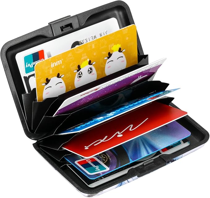 RFID Blocking Credit Card Protector Case Holder Wallet for Men Women | RFID Blocking Credit Card Protector Aluminum ID Case Hard Shell Business Card Holders Metal Wallet for Men or Women - Image 5