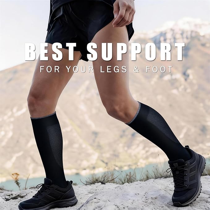 Copper Compression Socks for Women & Men (6 pairs) - Best Support for Nurses, Running, Hiking, Recovery - Image 4
