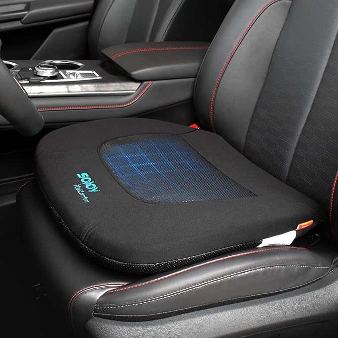 iGelComfort Gel Car Seat Cushion for Long Time Sitting Portable Bleacher Stadium Seat Cushion with Strap Memory Foam Cushion for Office,Car,Stadium by Sojoy