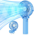 VersionTECH. Portable Handheld Fan, Powerful+Durable+180° Foldable, Mini Hand Fans with USB Rechargeable Battery Operated Cooling Accessories for Personal Use, Travel, Office Blue by VersionTECH