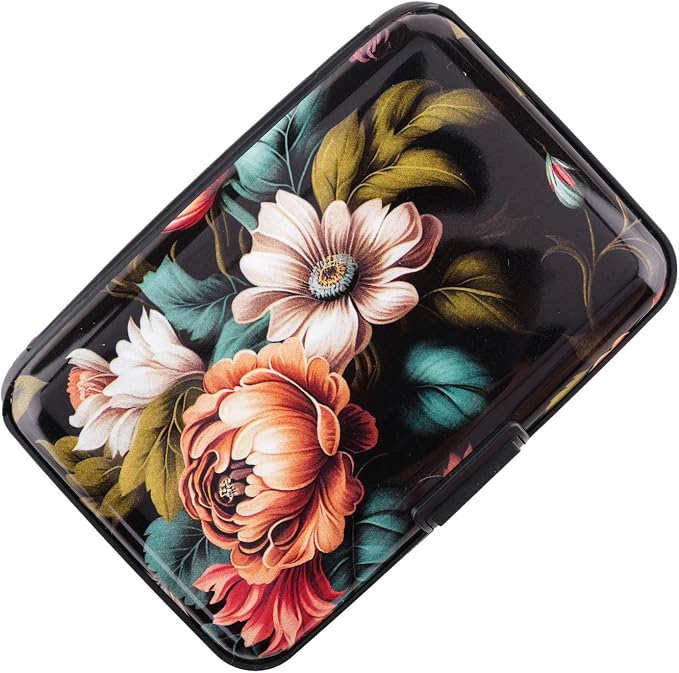 RFID Blocking Credit Card Holder for Men Women - Stylish Travel Wallet - Best protection for Bank Debit, ID, ATM, Cards against Scanning Criminals (peony) - Image 3