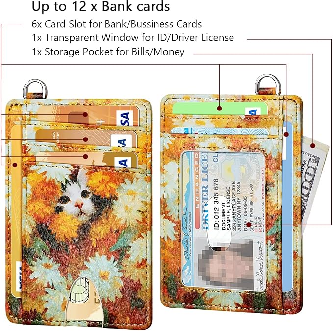 FurArt Slim Minimalist Wallet RFID Credit Card Holder for Men | slim minimalist compact rfid id window thin - Image 6