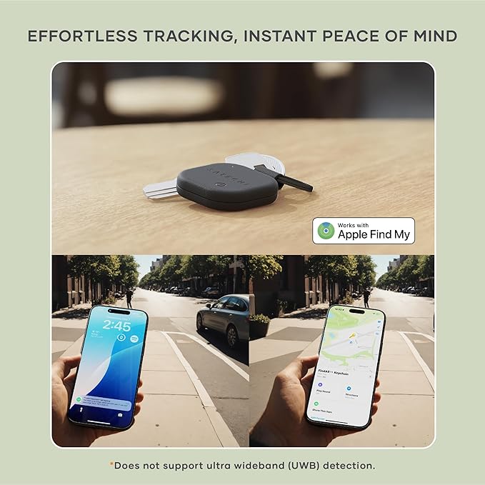 Satechi FindAll Keychain, Find My Compatible, for iPhone, iPad, Mac, Black | Bluetooth Tracker, Wireless rechargeable, location tracking, left-behind alerts, loud audible chime, for iPhone, iPad, Mac - Image 3