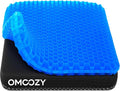 Gel Seat Cushion, Cooling Honeycomb Design for Office Chair Car Wheelchair | Cool & Breathable, Soft & Comfortable by OMCOZY