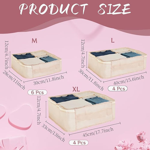 14 Pcs Packing Cubes for Suitcase Mesh Clothes Organizer Bulk, Lightweight Storage Bag, Toiletries Organizer Travel Luggage Bags for Hiking, Camping, Backpacking(XL, L, M Size) - Image 2