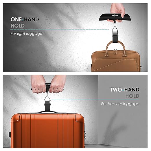 TravelArim Portable Luggage Scale Travel Digital, 110lb/50kg Suitcase Luggage Weight Scale with Hook, Backlight LCD Display with Battery Included - Image 4