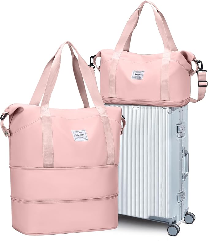 Travel Duffel Bag, Sports Tote Gym Bag, Shoulder Weekender Overnight Bag for Women by WONHOX