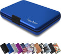 TopMost Aluminum Wallet, Card Case Wallet, Metal RFID Credit Card Holder for Men & Women, 6 Cotton Slots for 10-12 Cards And Bills, Rfd Protective by TopMost