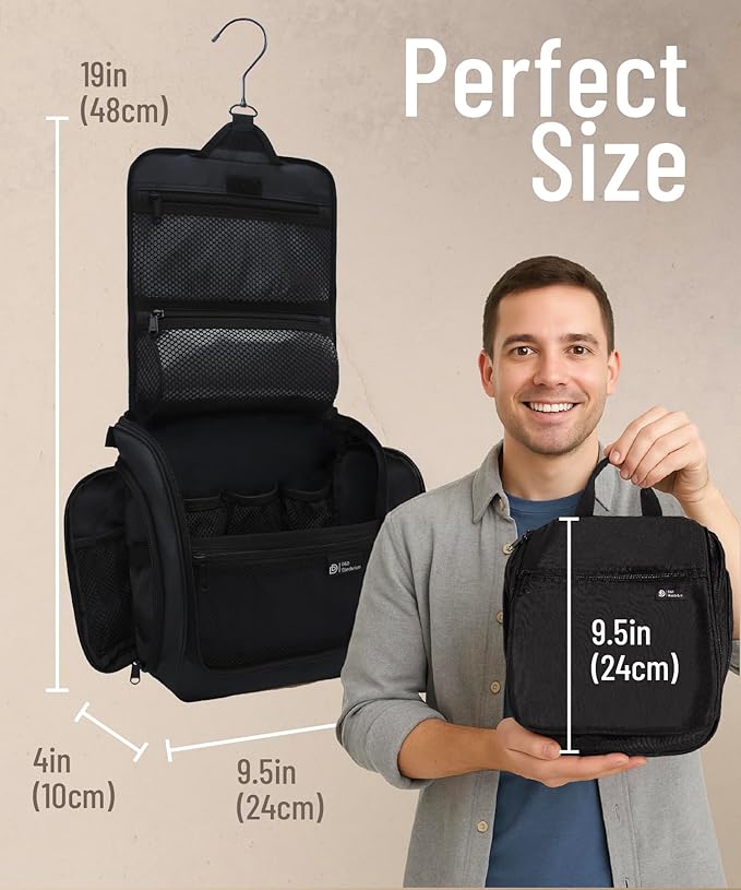 D&D Wanderlust D&D Hanging Travel Toiletry Bag for Men and Women – Cosmetics, Makeup and Toiletries Organizer Kit with 10 Compartments - Image 3