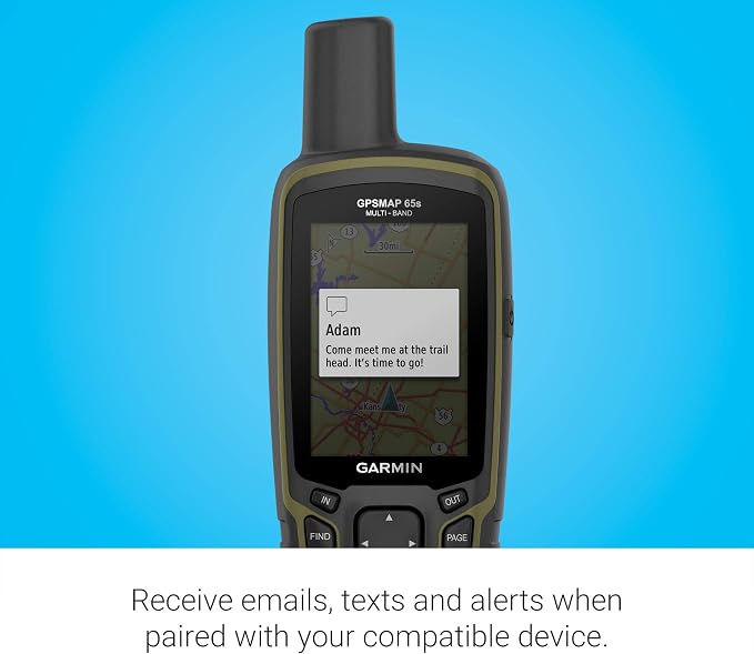 Garmin GPSMAP 65s, Button-Operated Handheld with Altimeter and Compass, Expanded Satellite Support and Multi-Band Technology, 2.6" Color Display - Image 6