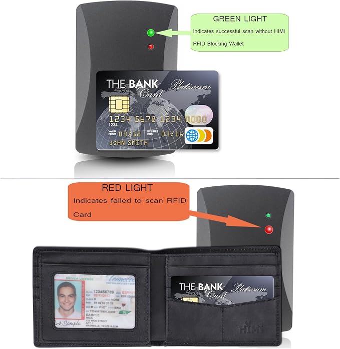 HIMI Wallet for Men-Genuine Leather RFID Blocking Bifold Stylish Wallet With 2 ID Window - Image 5