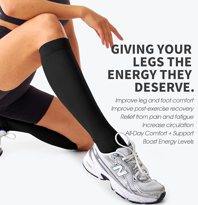 4 Pairs Compression Socks for Women and Men-Circulation Best Support Socks for Running,Athletic,Cycling - Image 3