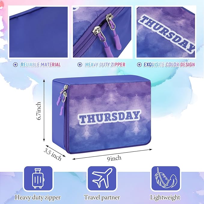 Paterr 7 Pcs Packing Cubes for Travel Kids Days of Week Compression Packing Cubes Colorful Luggage Organizers Suitcase Camp(Gradient) - Image 2