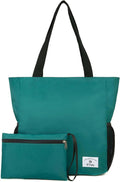 ETidy Large Capacity Foldable Tote Bag With Zipper | Water-resistant, Lightweight, Sandproof, Beach Bag, Gym Bag, Travel Shopping Bag by ETidy