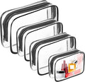 AURUZA Clear Makeup Bag,Portable Travel Toiletry Bags with Zipper, TSA Approved Clear Organizer Bags, PVC Cosmetic Pouch for Airport Airline Compliant by AURUZA