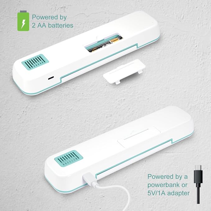 UV Toothbrush Sanitizer and Holder, Portable Travel Case and Cover, Toothbrush Cleaner Powered by AA Battery or USB-C, Fits Most Brushes - Image 3