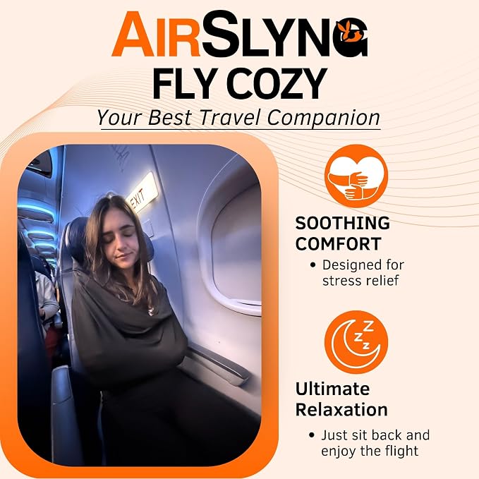 The Slyng Two Pack-Premium Travel Blanket System – Blanket Body Sling for Deep Plane Sleep | Full-Body Support, Breathable, Compact Carry-On Travel Essential for Long Flights and Car Road Trips - Image 8
