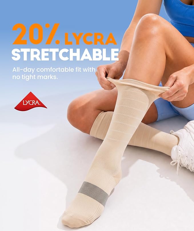RUIXUE Compression Socks Women Men, All-Day Comfort 20-30mmHg Circulation Support for Nurse Travel Flying Daily Running Sports Use - Image 4