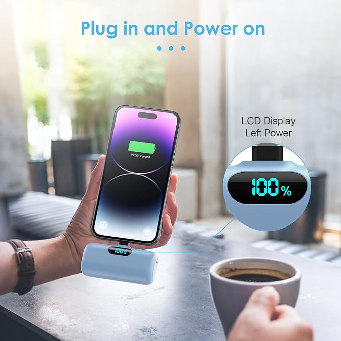 Mini Portable Charger USB C Power Bank,Upgraded 5000mAh PD Fast Charging Battery Pack Built-in USB-C Connector Travel Essential for iPhone17/17Pro/17Pro Max/Air/16 Plus/16Pro Max/15 Series,Android etc - Image 7