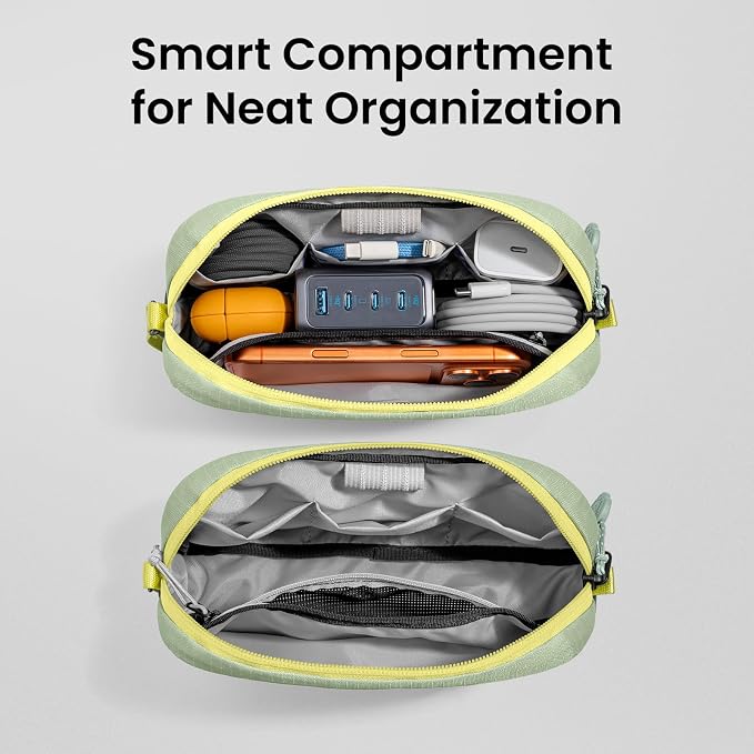 tomtoc Electronics Organizer Travel Case Performance, Cable Tech Pouch | Water Resistant Accessories Bag Carry Storage for Cord, Phone, Cables, Airpods, USB Flash Drive, Daily Items - Image 4