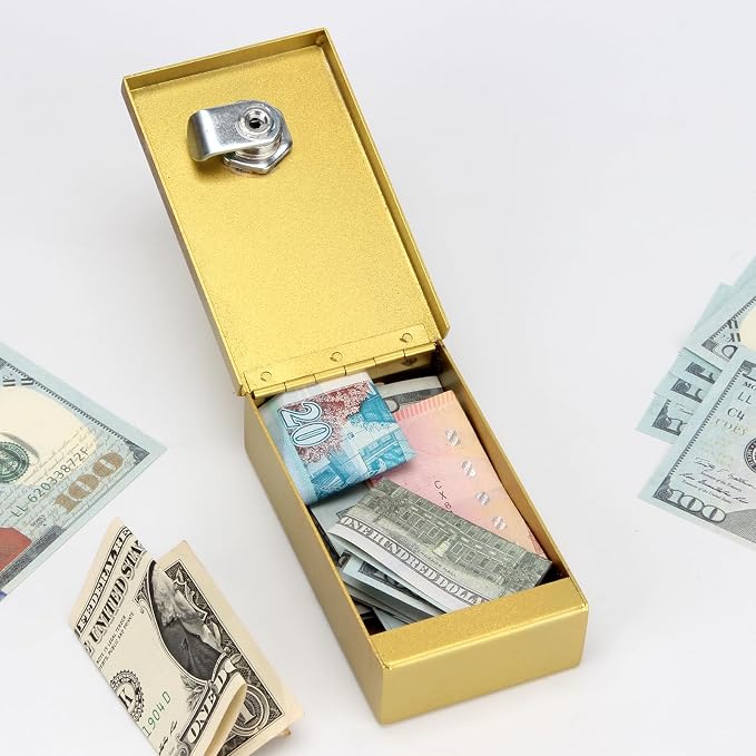 4.3 x 2.5 Inches Metal Box for Gambler with 2 Keys | Winners Bank Portable Safe Casino Money Pocket Sized Cash Box, Mini Lock Box Gambling Box For Cash Saving Go Home Money - Image 5
